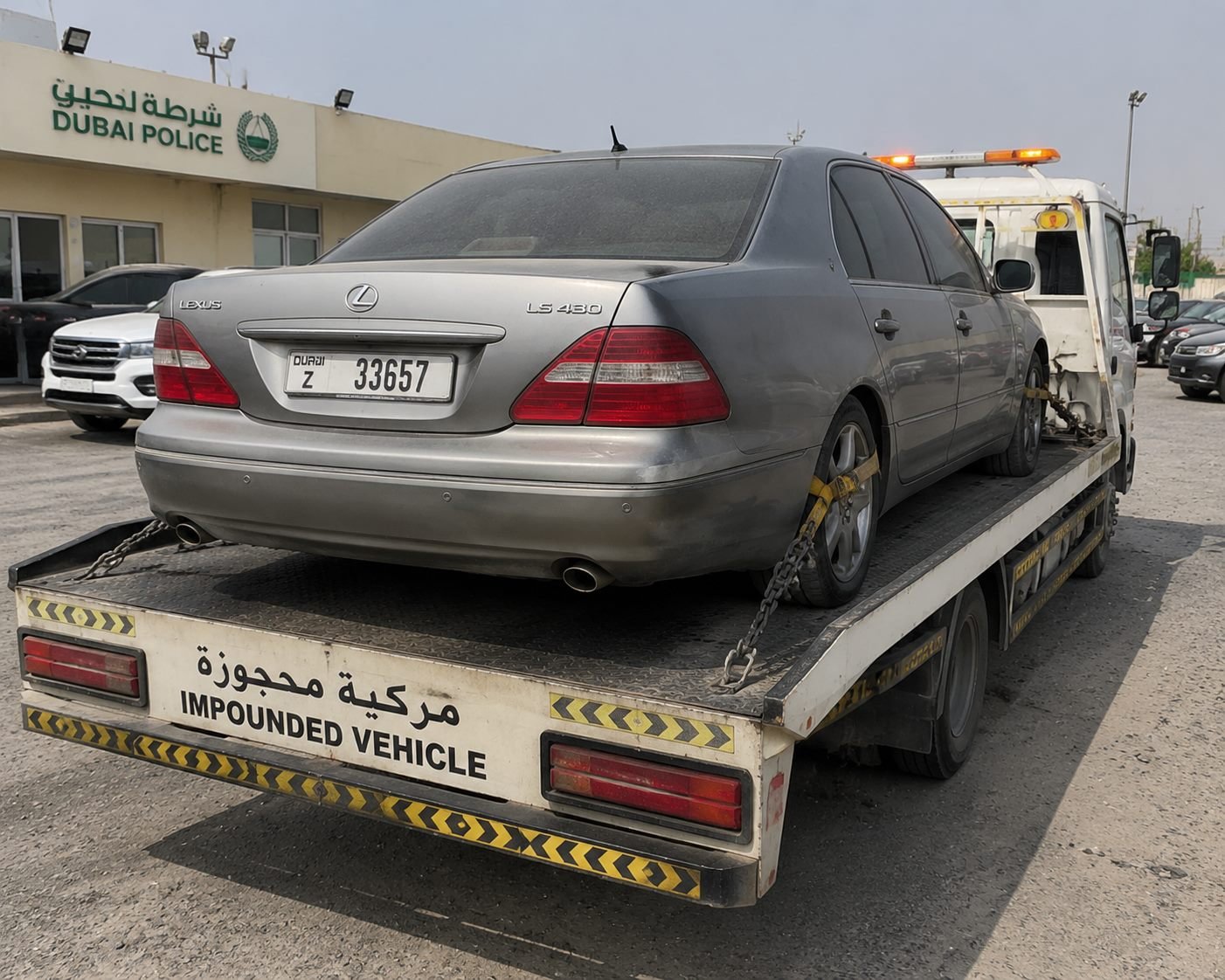 Impounded car removal service in UAE