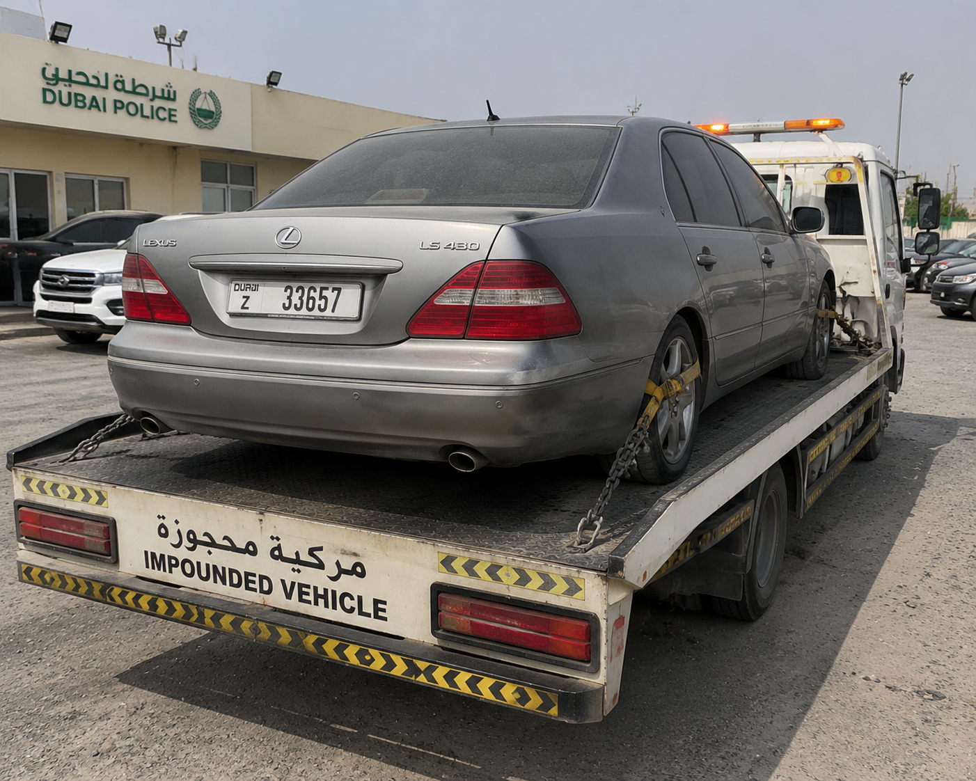 Impounded car removal service in UAE