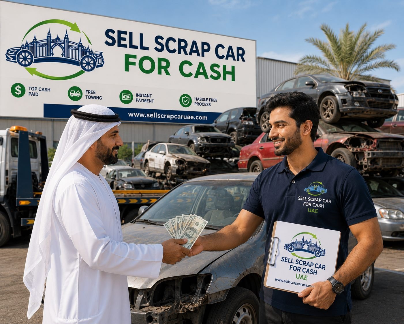 Junk cars identified by chassis number purchased for cash in UAE