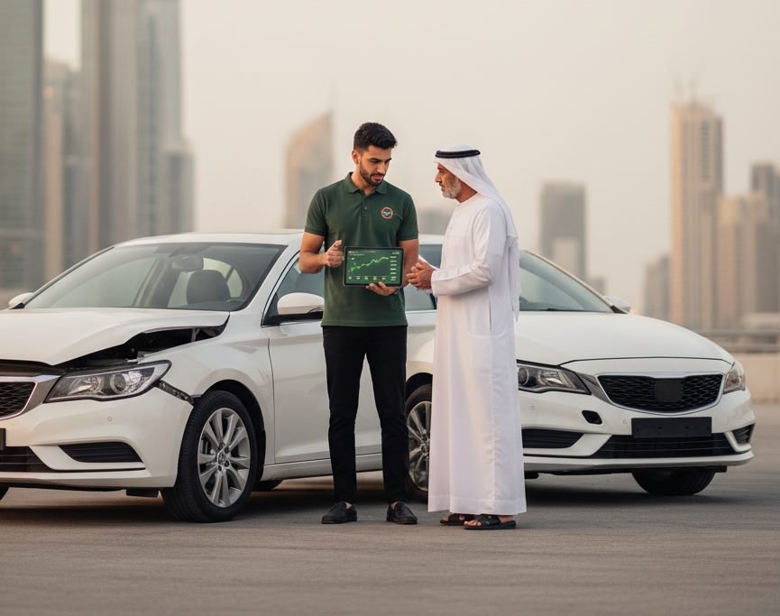 Scrap car valuation and vehicle assessment service in UAE
